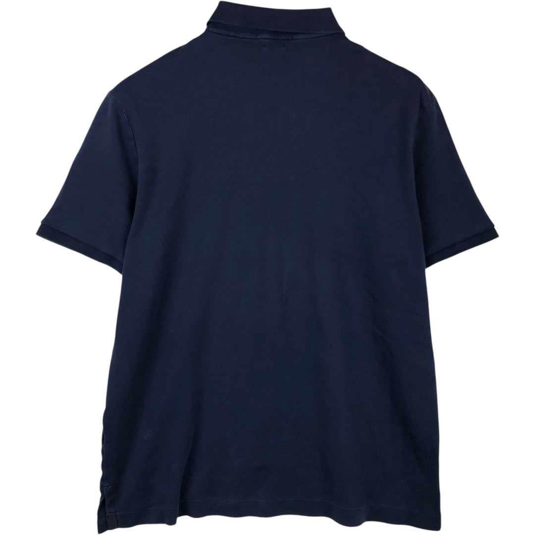Ralph Lauren POLO RALPH LAUREN CLASSIC FIT short sleeve polo shirt, men's size M cotton navy blue type Vintage Second Hand