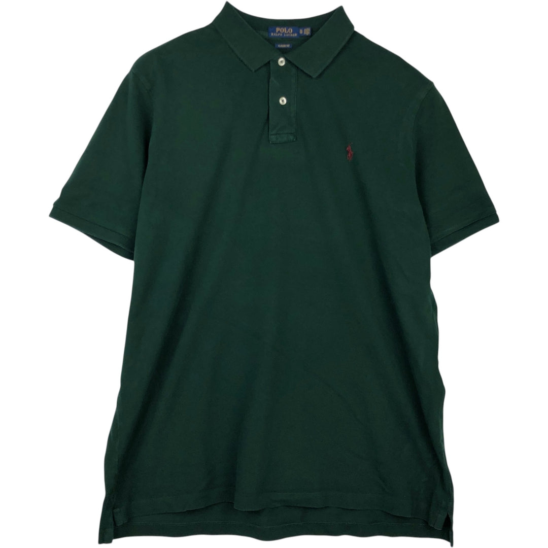 Ralph Lauren POLO RALPH LAUREN CLASSIC FIT short sleeve polo shirt men's XL equivalent cotton green type Vintage Second Hand