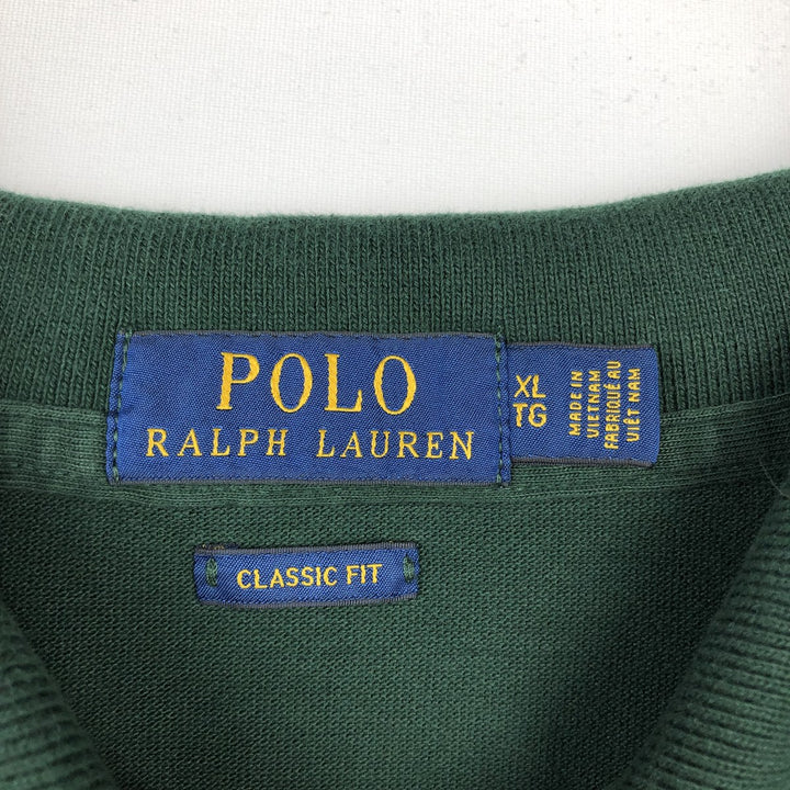Ralph Lauren POLO RALPH LAUREN CLASSIC FIT short sleeve polo shirt men's XL equivalent cotton green type Vintage Second Hand