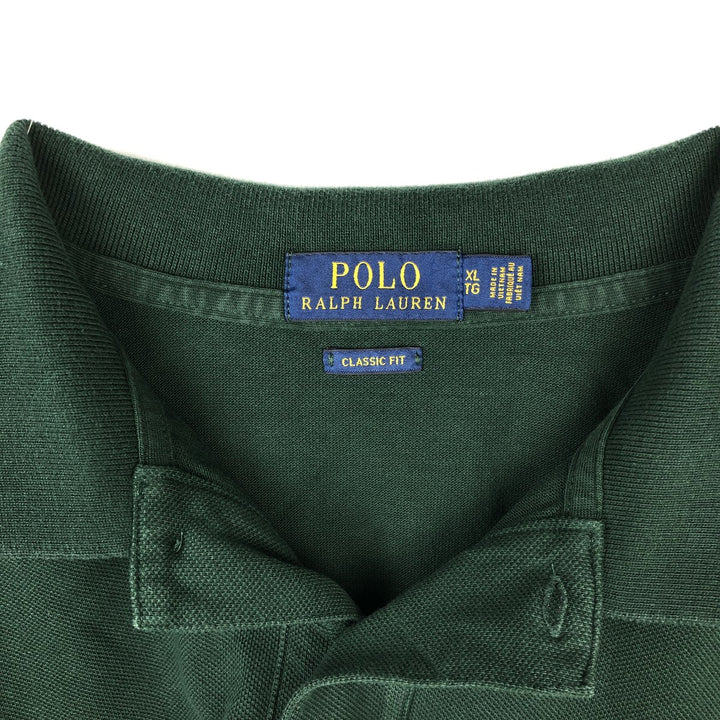 Ralph Lauren POLO RALPH LAUREN CLASSIC FIT short sleeve polo shirt men's XL equivalent cotton green type Vintage Second Hand
