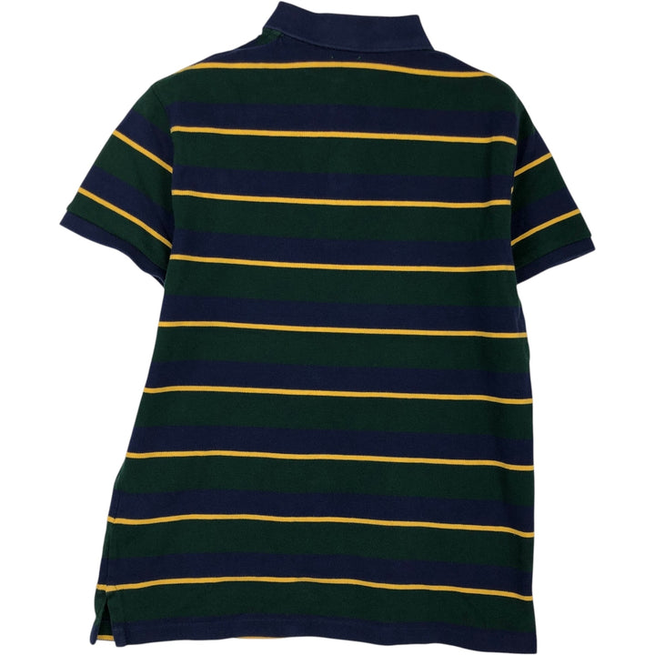 Ralph Lauren POLO RALPH LAUREN CUSTOM SLIM FIT Multi-stripe Short-Sleeve Polo Shirt (Men's Size M) cotton green type Vintage Second Hand