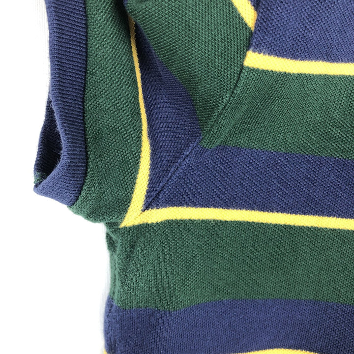 Ralph Lauren POLO RALPH LAUREN CUSTOM SLIM FIT Multi-stripe Short-Sleeve Polo Shirt (Men's Size M) cotton green type Vintage Second Hand