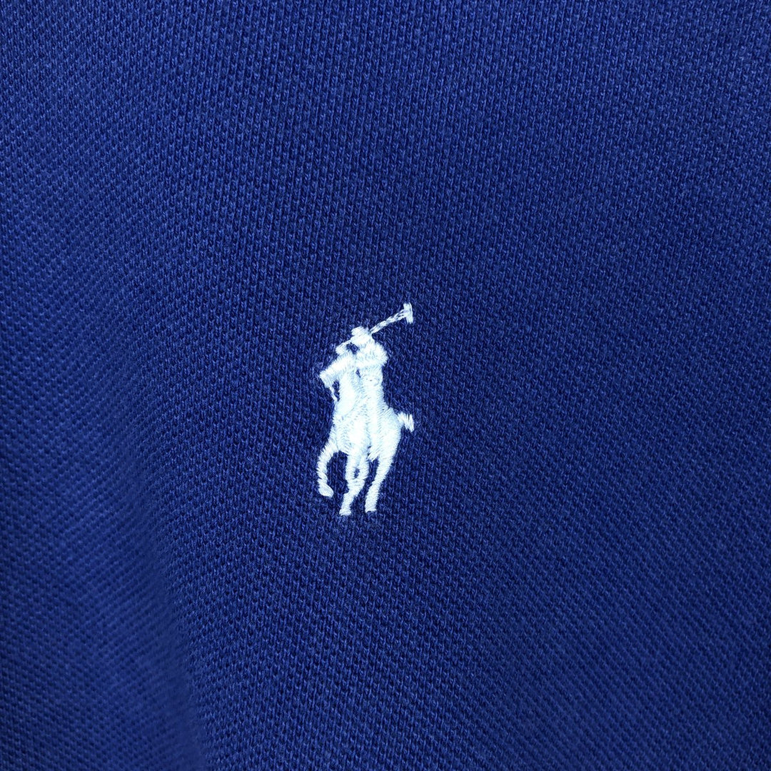 Ralph Lauren POLO RALPH LAUREN CUSTOM FIT short sleeve polo shirt men's size L cotton blue type Vintage Second Hand
