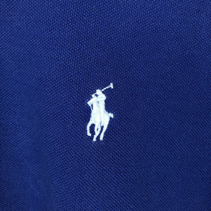 Ralph Lauren POLO RALPH LAUREN CUSTOM FIT short sleeve polo shirt men's size L cotton blue type Vintage Second Hand