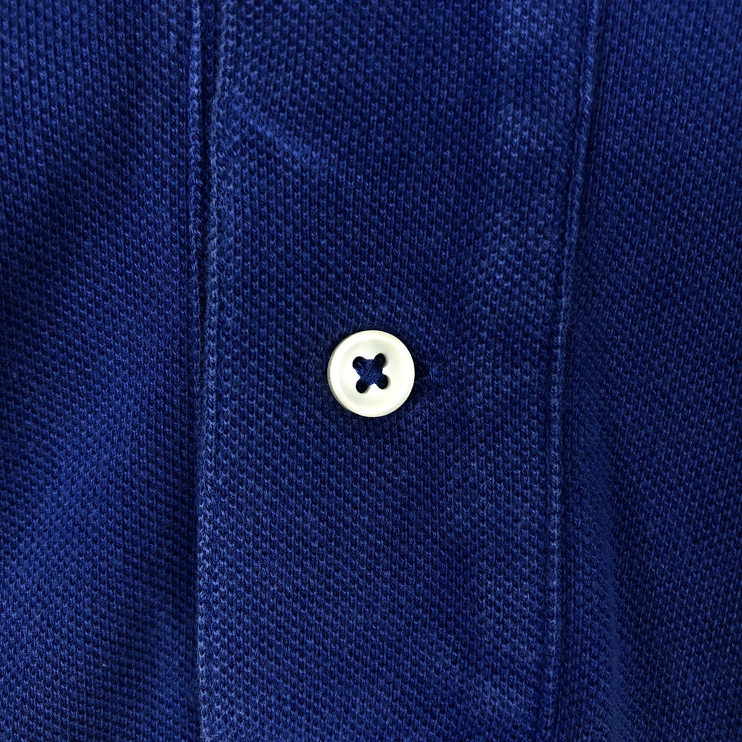 Ralph Lauren POLO RALPH LAUREN CUSTOM FIT short sleeve polo shirt men's size L cotton blue type Vintage Second Hand