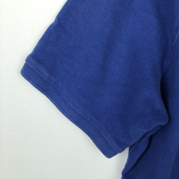 Ralph Lauren POLO RALPH LAUREN CUSTOM FIT short sleeve polo shirt men's size L cotton blue type Vintage Second Hand