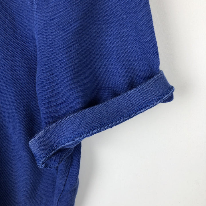 Ralph Lauren POLO RALPH LAUREN CUSTOM FIT short sleeve polo shirt men's size L cotton blue type Vintage Second Hand