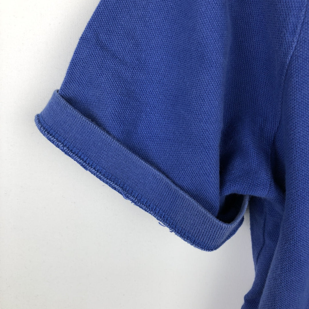 Ralph Lauren POLO RALPH LAUREN CUSTOM FIT short sleeve polo shirt men's size L cotton blue type Vintage Second Hand
