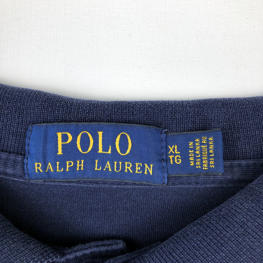 Ralph Lauren POLO RALPH LAUREN short sleeve polo shirt men's XL equivalent unclear navy blue type Vintage Second Hand