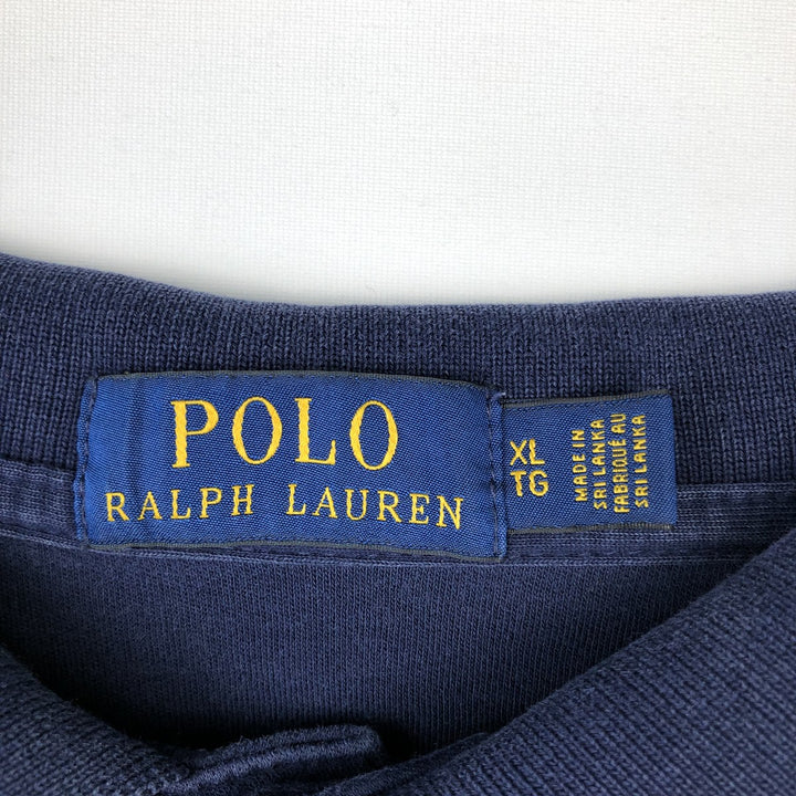Ralph Lauren POLO RALPH LAUREN short sleeve polo shirt men's XL equivalent unclear navy blue type Vintage Second Hand