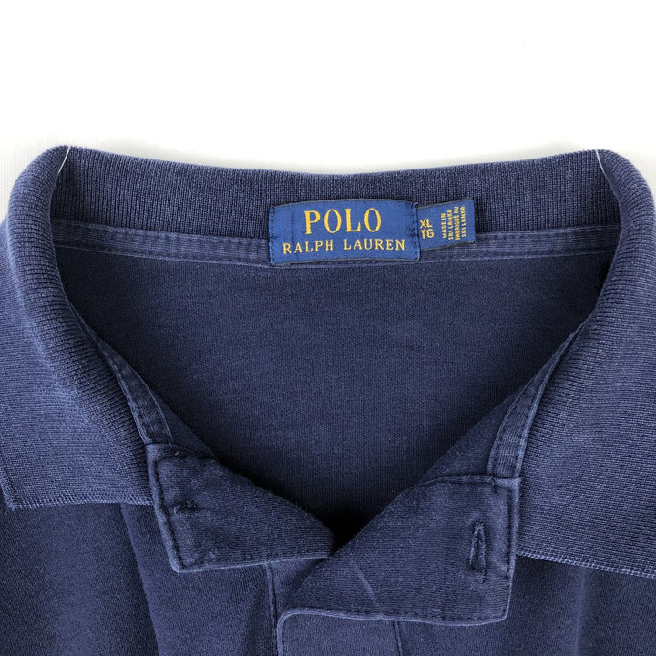 Ralph Lauren POLO RALPH LAUREN short sleeve polo shirt men's XL equivalent unclear navy blue type Vintage Second Hand