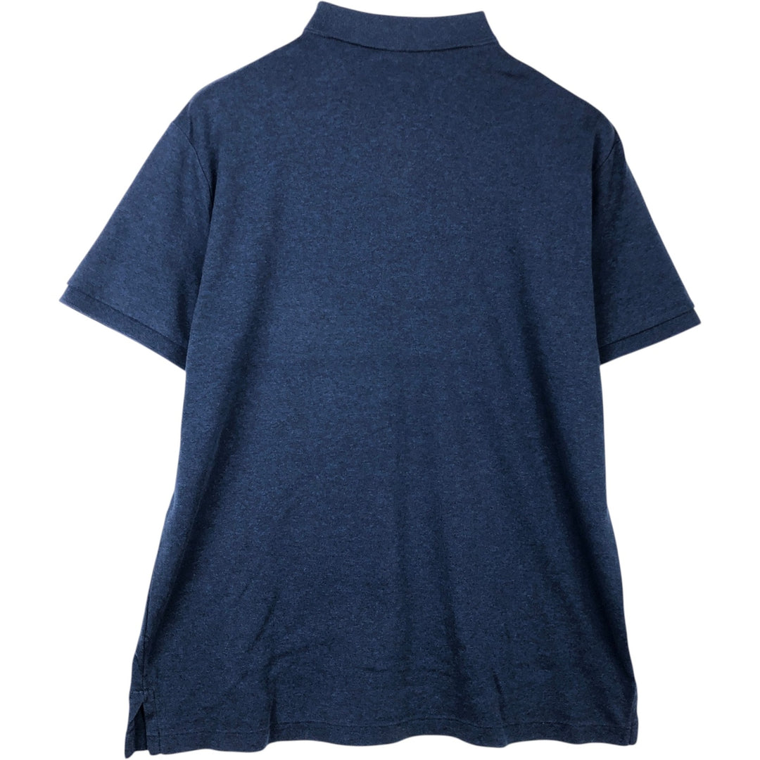 Ralph Lauren POLO RALPH LAUREN CUSTOM SLIM FIT short sleeve polo shirt men's XL equivalent unclear navy blue type Vintage Second Hand