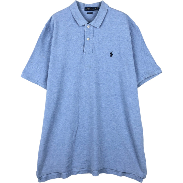 Ralph Lauren POLO RALPH LAUREN CLASSIC FIT short sleeve polo shirt men's XL equivalent cotton Blue type light blue Vintage Second Hand