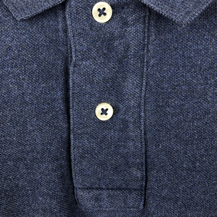 Ralph Lauren POLO RALPH LAUREN CLASSIC FIT short sleeve polo shirt for men size L cotton navy blue type Vintage Second Hand