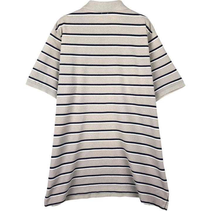 Ralph Lauren POLO RALPH LAUREN CLASSIC FIT Multi-stripe Short-Sleeve Polo Shirt, Men's Size L (approx.) cotton Beige type Vintage Second Hand