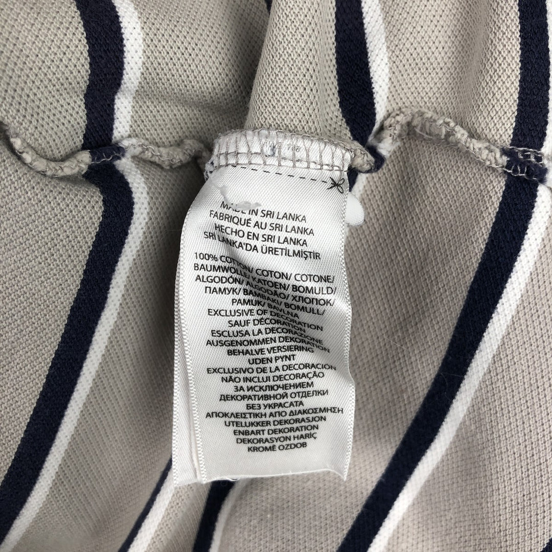 Ralph Lauren POLO RALPH LAUREN CLASSIC FIT Multi-stripe Short-Sleeve Polo Shirt, Men's Size L (approx.) cotton Beige type Vintage Second Hand