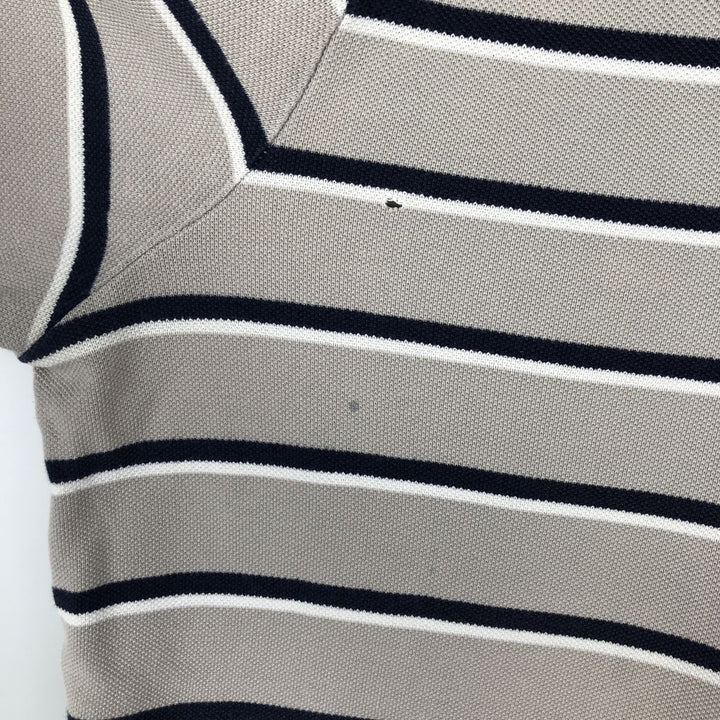 Ralph Lauren POLO RALPH LAUREN CLASSIC FIT Multi-stripe Short-Sleeve Polo Shirt, Men's Size L (approx.) cotton Beige type Vintage Second Hand