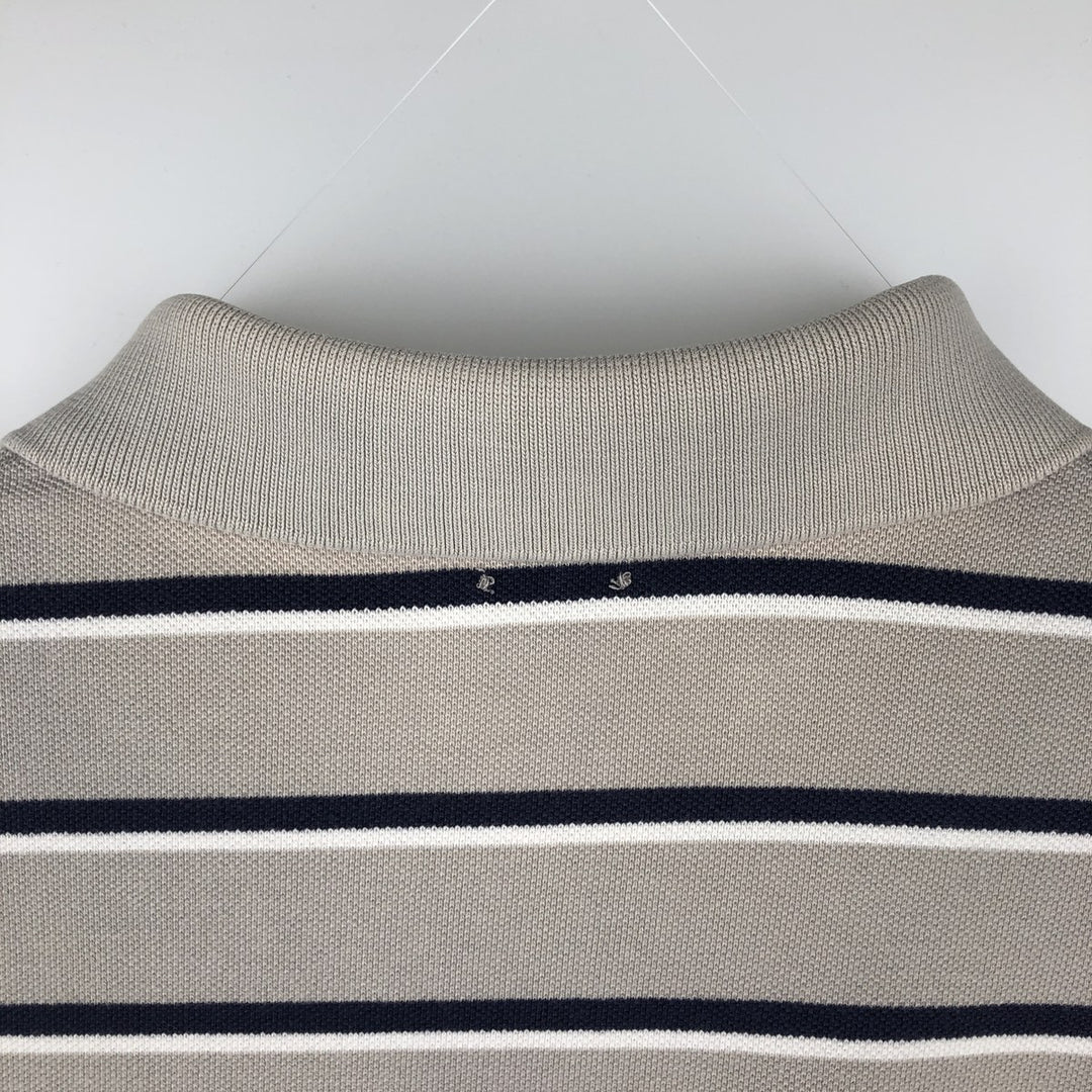 Ralph Lauren POLO RALPH LAUREN CLASSIC FIT Multi-stripe Short-Sleeve Polo Shirt, Men's Size L (approx.) cotton Beige type Vintage Second Hand