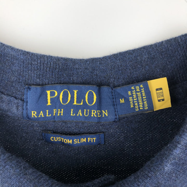 Ralph Lauren POLO RALPH LAUREN CUSTOM SLIM FIT short sleeve polo shirt men's size M unclear navy blue type Vintage Second Hand