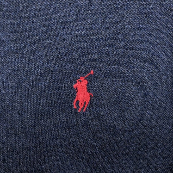 Ralph Lauren POLO RALPH LAUREN CUSTOM SLIM FIT short sleeve polo shirt men's size M unclear navy blue type Vintage Second Hand