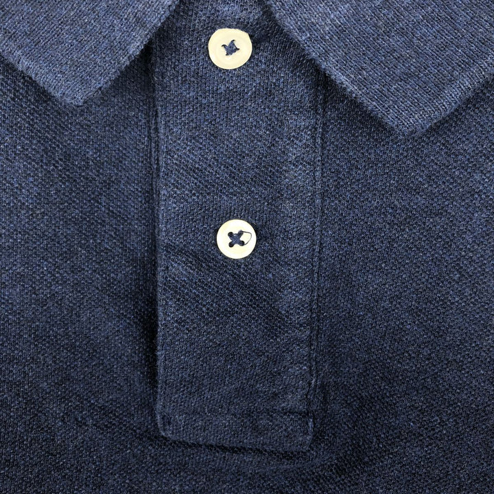 Ralph Lauren POLO RALPH LAUREN CUSTOM SLIM FIT short sleeve polo shirt men's size M unclear navy blue type Vintage Second Hand