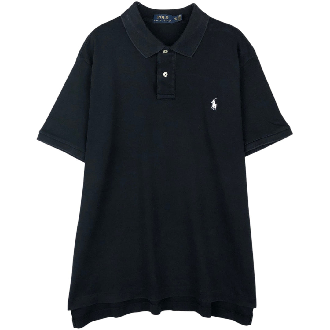 Ralph Lauren POLO RALPH LAUREN short sleeve polo shirt men's XL equivalent cotton black type Vintage Second Hand