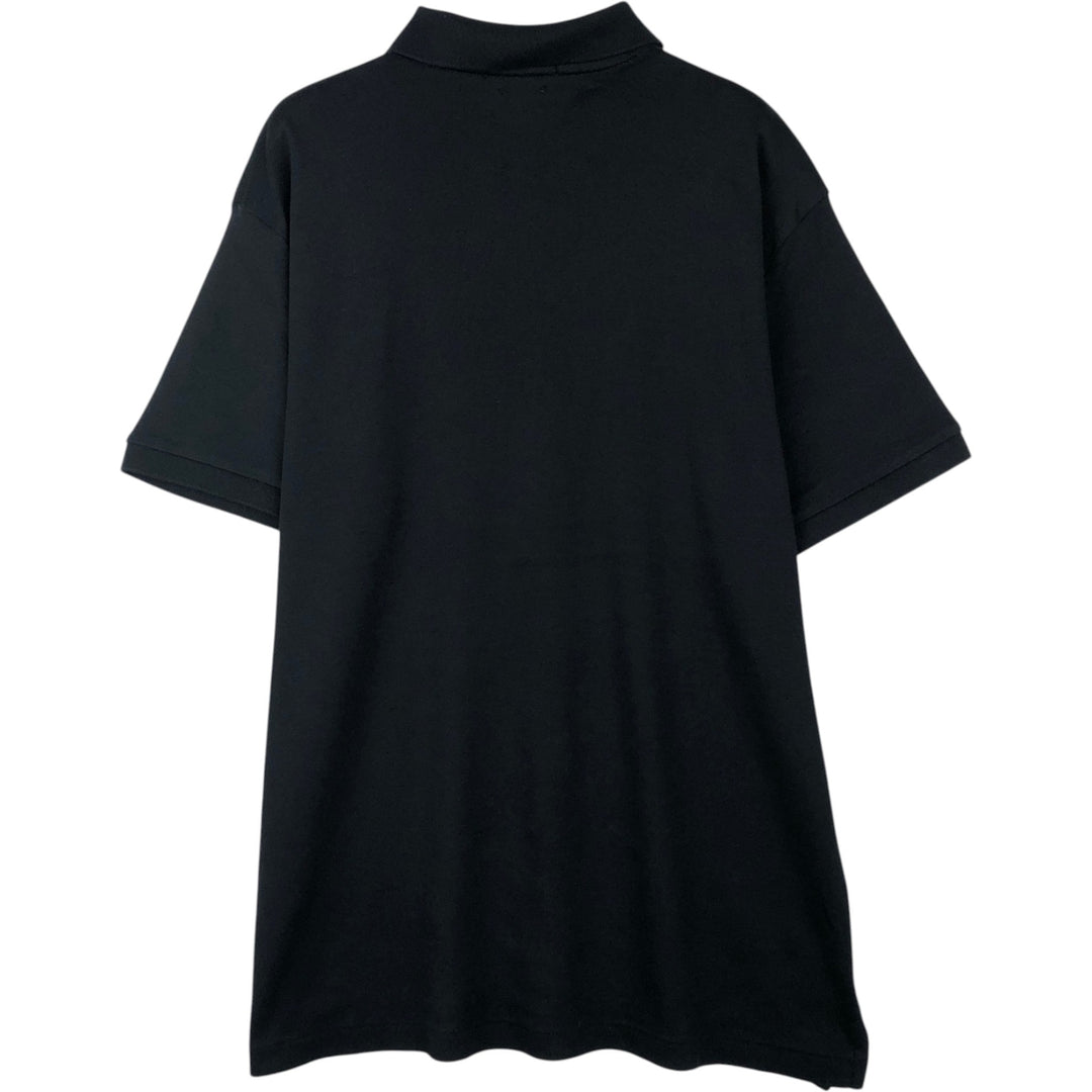 Ralph Lauren POLO RALPH LAUREN CUSTOM SLIM FIT short sleeve polo shirt, men's size L cotton black type Vintage Second Hand