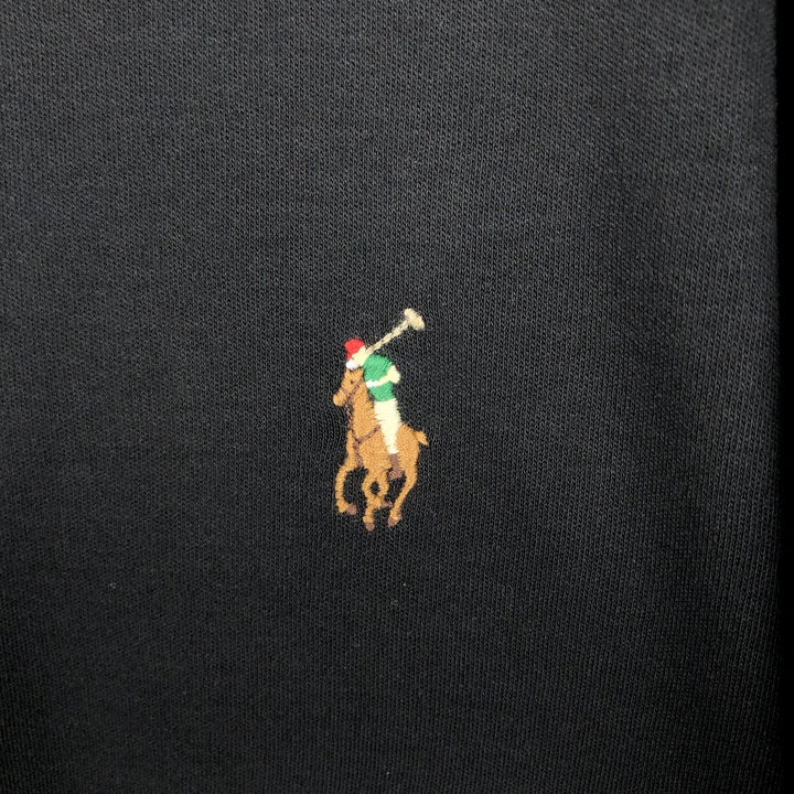 Ralph Lauren POLO RALPH LAUREN CUSTOM SLIM FIT short sleeve polo shirt, men's size L cotton black type Vintage Second Hand
