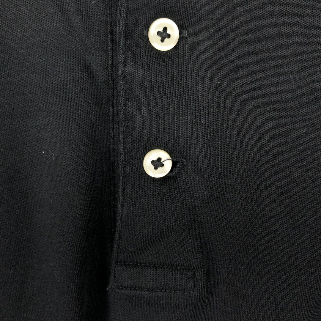 Ralph Lauren POLO RALPH LAUREN CUSTOM SLIM FIT short sleeve polo shirt, men's size L cotton black type Vintage Second Hand