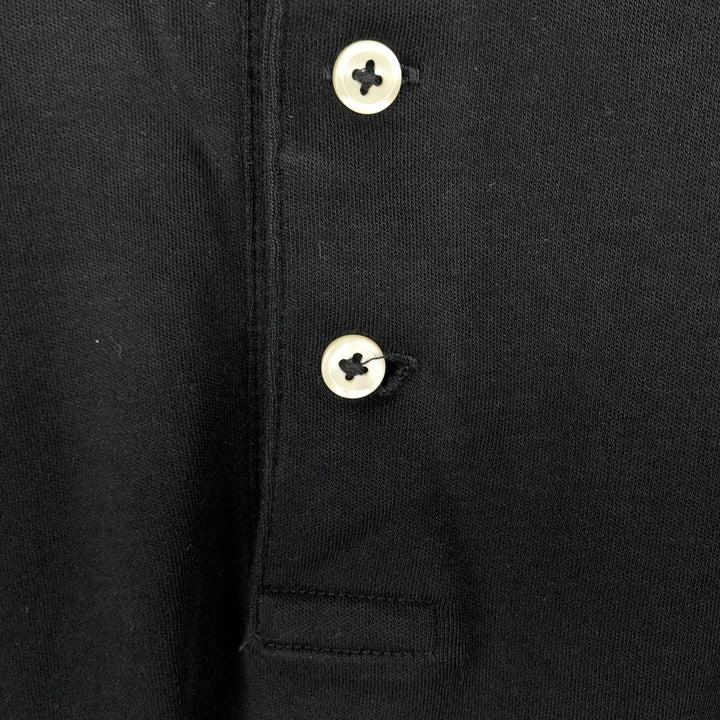 Ralph Lauren POLO RALPH LAUREN CUSTOM SLIM FIT short sleeve polo shirt, men's size L cotton black type Vintage Second Hand