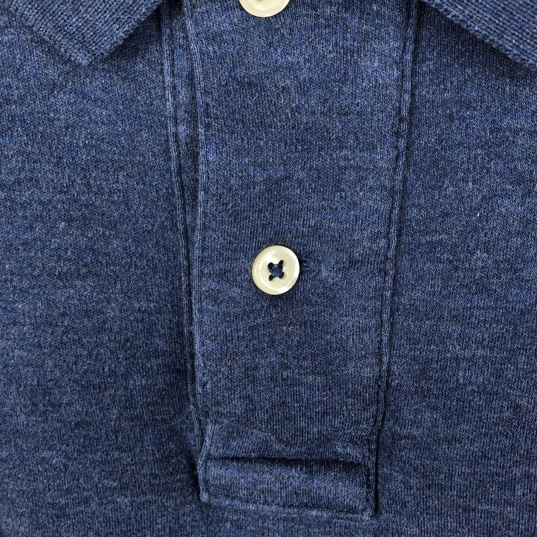 Ralph Lauren POLO RALPH LAUREN short sleeve polo shirt men's size L cotton Blue type light blue Vintage Second Hand