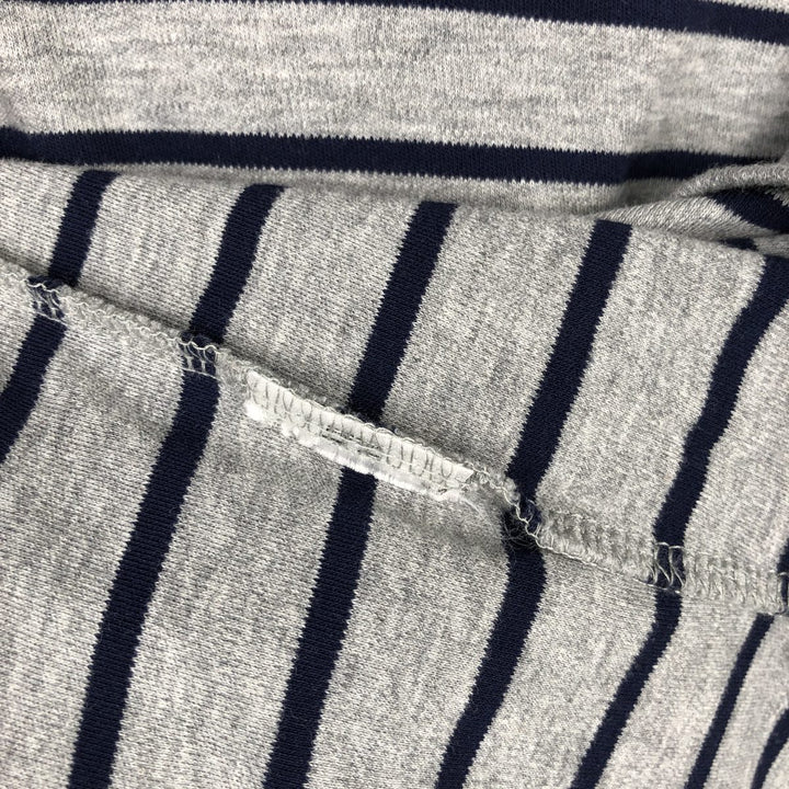 Ralph Lauren POLO RALPH LAUREN CLASSIC FIT short sleeve striped polo shirt men's M size cotton gray type Vintage Second Hand