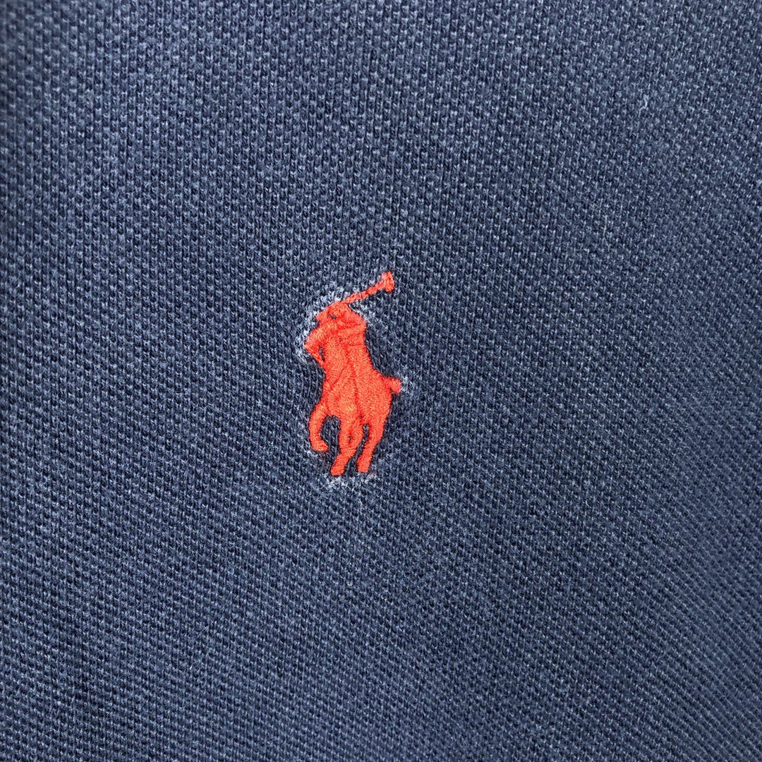 Ralph Lauren POLO RALPH LAUREN short sleeve polo shirt, men's size M cotton navy blue type Vintage Second Hand