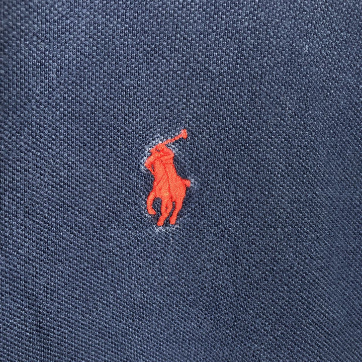 Ralph Lauren POLO RALPH LAUREN short sleeve polo shirt, men's size M cotton navy blue type Vintage Second Hand