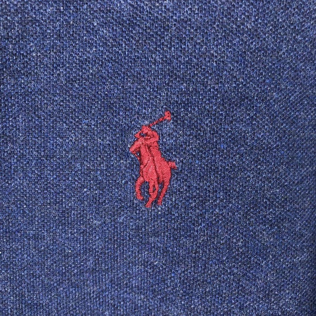 Ralph Lauren POLO RALPH LAUREN short sleeve polo shirt men's size L cotton navy blue type Vintage Second Hand