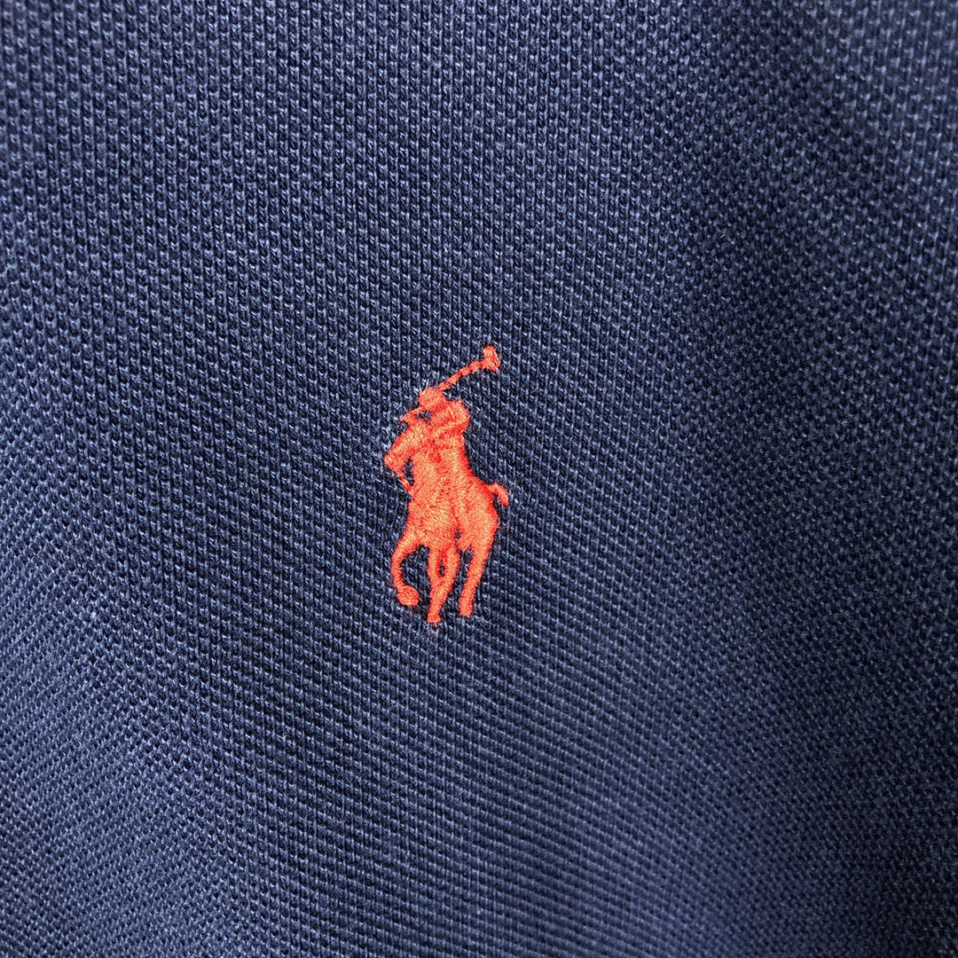 Ralph Lauren POLO RALPH LAUREN CUSTOM FIT short sleeve polo shirt men's M equivalent cotton navy blue type Vintage Second Hand