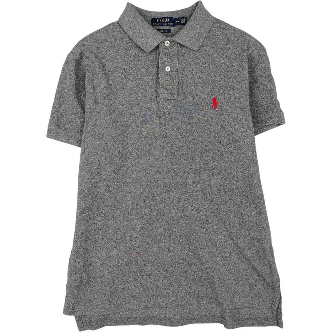 Ralph Lauren POLO RALPH LAUREN CUSTOM FIT short sleeve polo shirt men's M equivalent cotton gray type Vintage Second Hand
