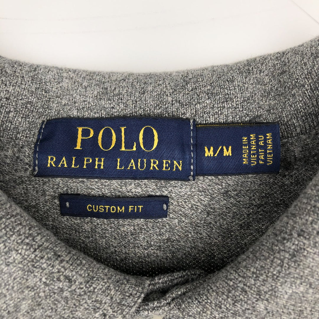 Ralph Lauren POLO RALPH LAUREN CUSTOM FIT short sleeve polo shirt men's M equivalent cotton gray type Vintage Second Hand