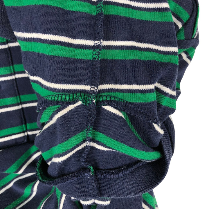 Ralph Lauren POLO RALPH LAUREN CUSTOM FIT Multi-Border Short Sleeve Polo Shirt, Men's Size M cotton navy blue type Vintage Second Hand