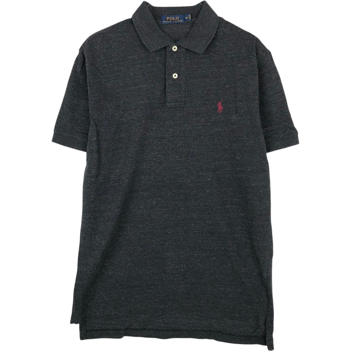 Ralph Lauren POLO RALPH LAUREN short sleeve polo shirt, men's size M cotton black type Vintage Second Hand