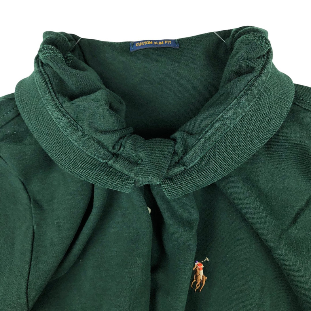 Ralph Lauren POLO RALPH LAUREN CUSTOM SLIM FIT short sleeve polo shirt men's size M cotton Green type dark green Vintage Second Hand