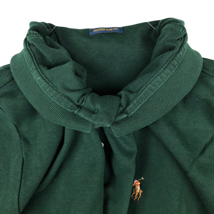 Ralph Lauren POLO RALPH LAUREN CUSTOM SLIM FIT short sleeve polo shirt men's size M cotton Green type dark green Vintage Second Hand