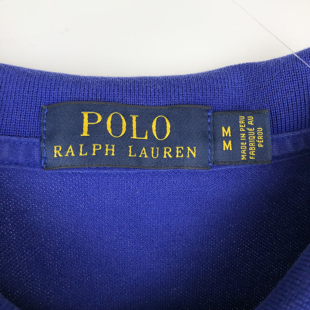 Ralph Lauren POLO RALPH LAUREN Short-Sleeve Polo Shirt, Men's Size M (approx.) Pima Cotton blue type Vintage Second Hand