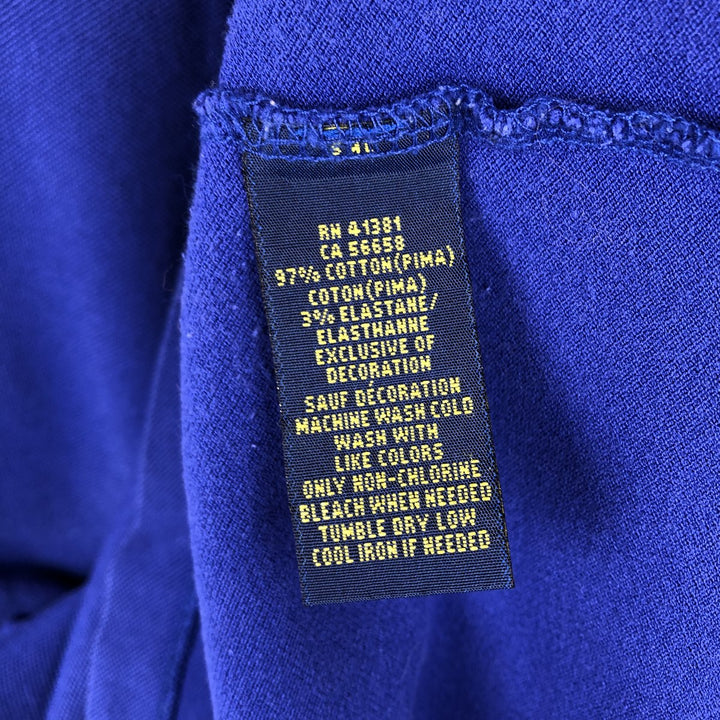 Ralph Lauren POLO RALPH LAUREN Short-Sleeve Polo Shirt, Men's Size M (approx.) Pima Cotton blue type Vintage Second Hand