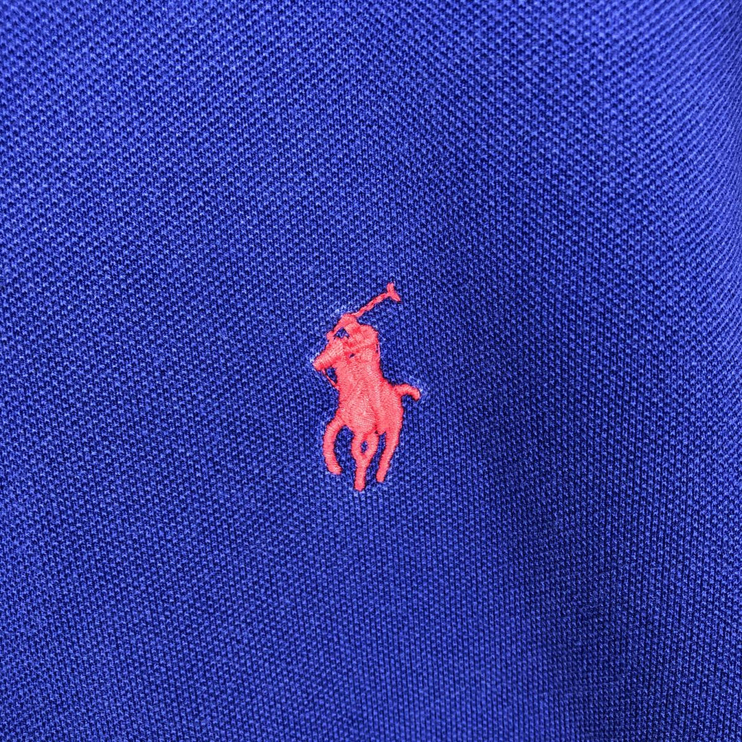 Ralph Lauren POLO RALPH LAUREN Short-Sleeve Polo Shirt, Men's Size M (approx.) Pima Cotton blue type Vintage Second Hand