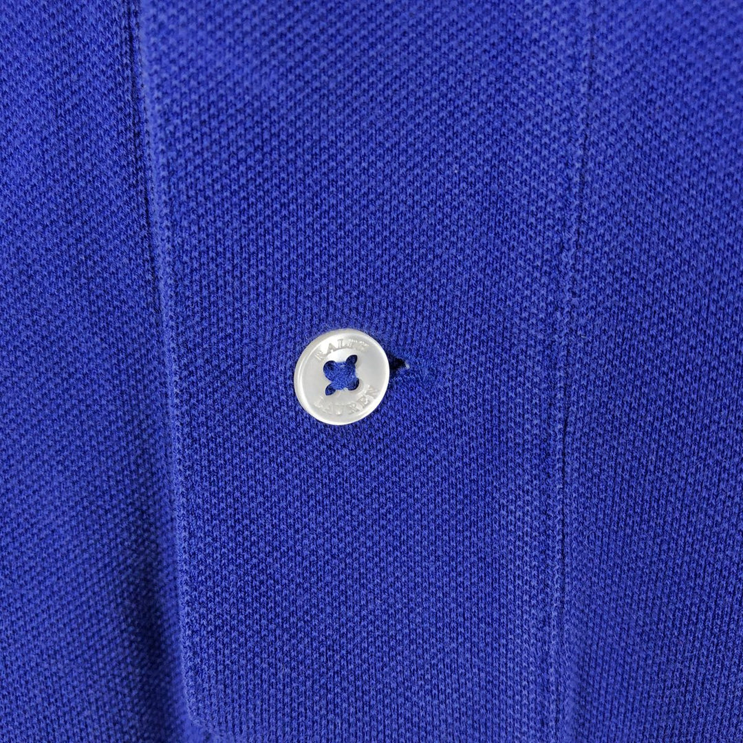 Ralph Lauren POLO RALPH LAUREN Short-Sleeve Polo Shirt, Men's Size M (approx.) Pima Cotton blue type Vintage Second Hand