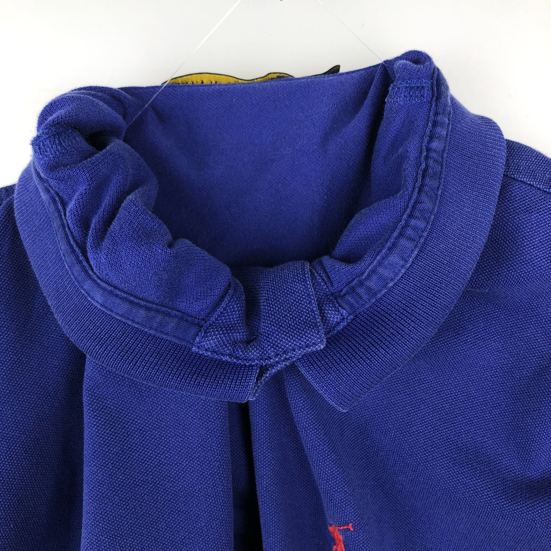 Ralph Lauren POLO RALPH LAUREN Short-Sleeve Polo Shirt, Men's Size M (approx.) Pima Cotton blue type Vintage Second Hand