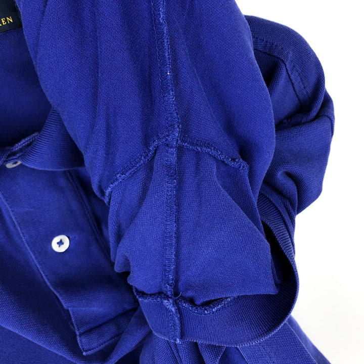 Ralph Lauren POLO RALPH LAUREN Short-Sleeve Polo Shirt, Men's Size M (approx.) Pima Cotton blue type Vintage Second Hand
