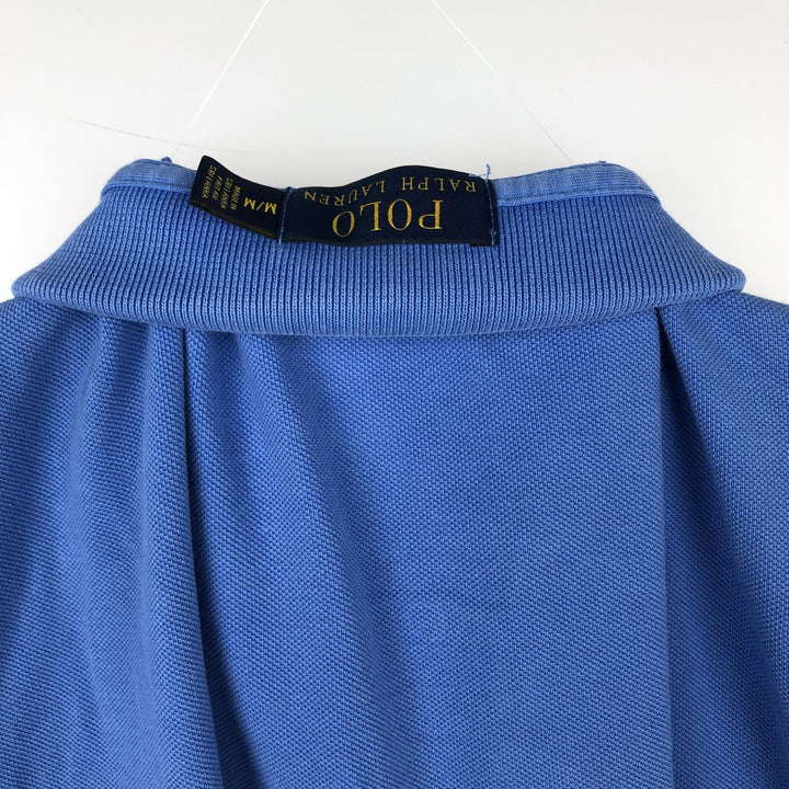 Ralph Lauren POLO RALPH LAUREN CUSTOM FIT short sleeve polo shirt men's M equivalent cotton Blue type light blue Vintage Second Hand