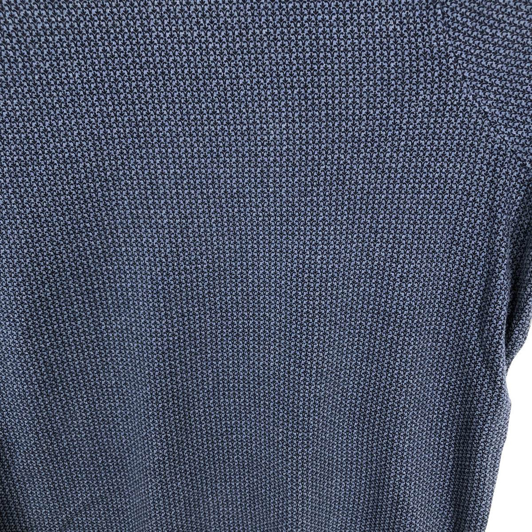 Ralph Lauren POLO RALPH LAUREN CUSTOM FIT all-over print short-sleeved polo shirt, men's size XL cotton navy blue type Vintage Second Hand